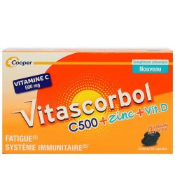 VITASCORBOL C 500+ZINC+VITD GELU30
