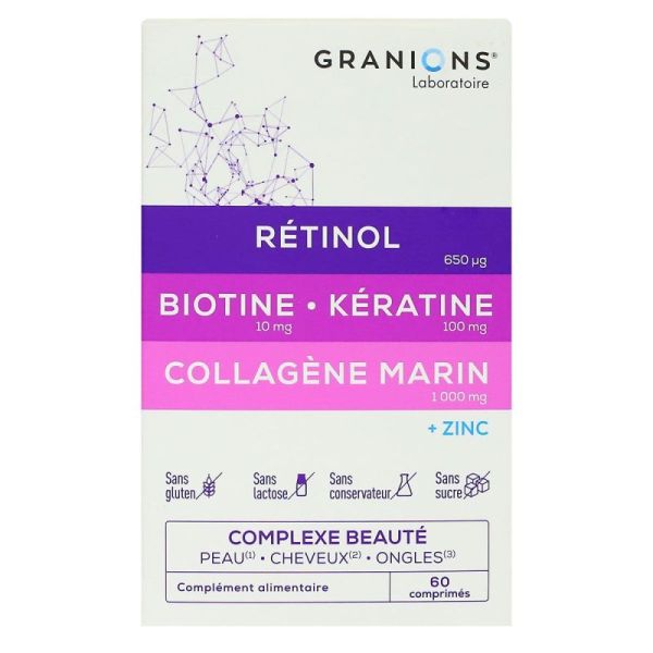 Granions Complexe Beaute Peau Cheveux Ongles Comprime 60