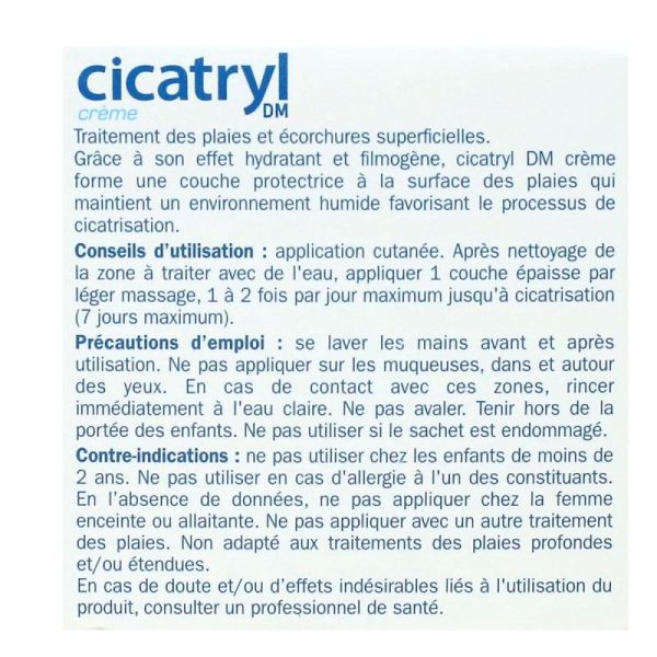 Cicatryl Dm Creme Sachet 2g 10