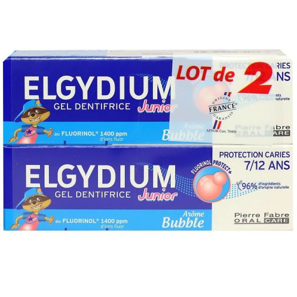 Elgydium Junior Dent 7/12 Bubble Gum Lot2